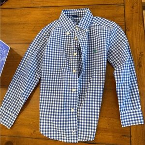 Polo by Ralph Lauren Blue and White Gingham Button-Down Shirt - Kids